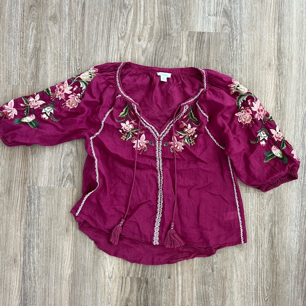 Sundance embroidered blouse